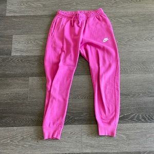 Pink Nikes joggers